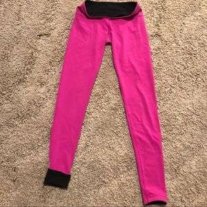 Lululemon Reversible Hot Pink/Black Leggings
